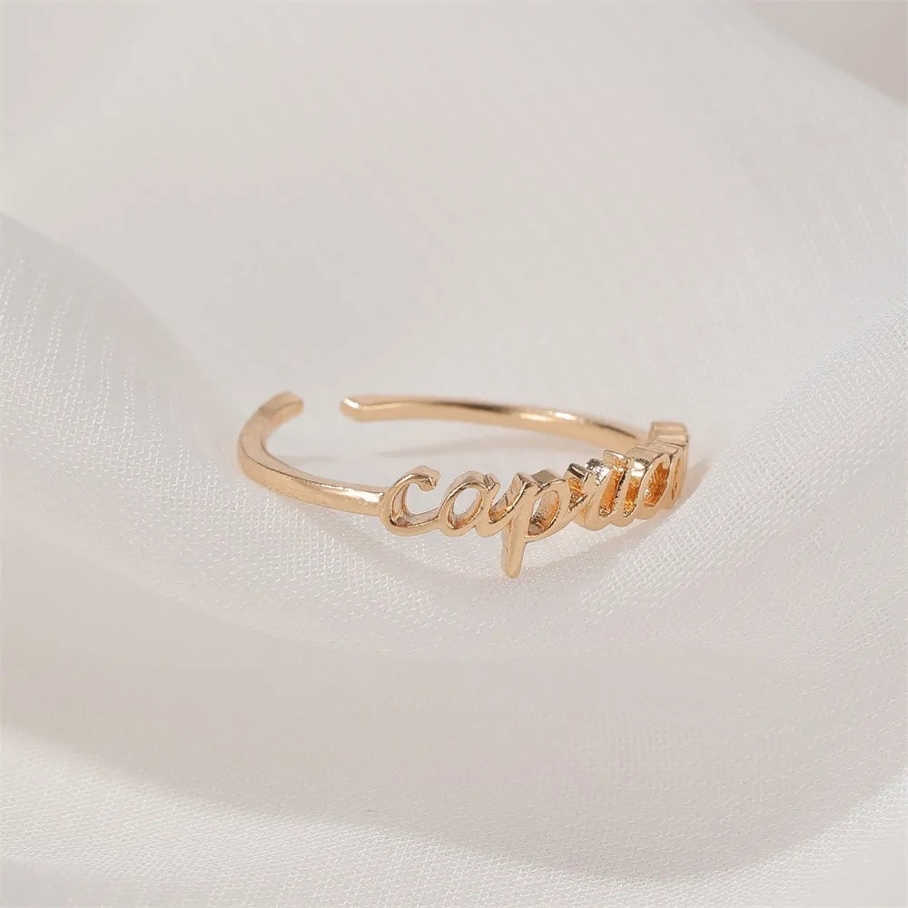 Zodiac Script Ring