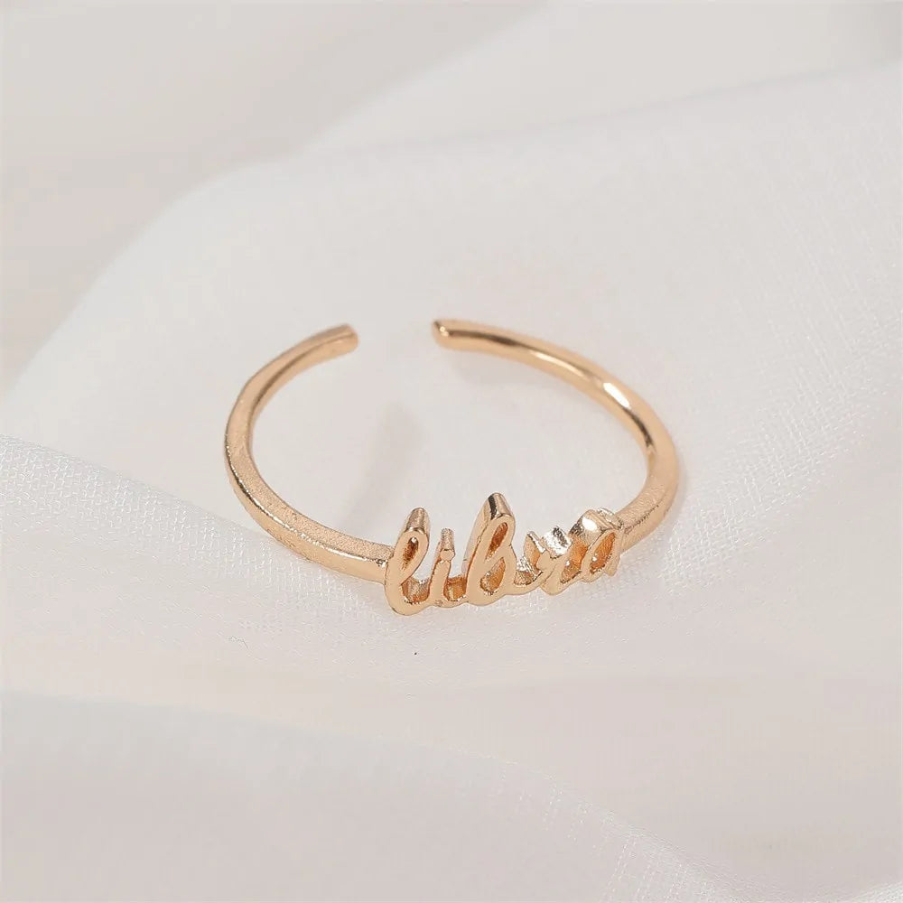 Zodiac Script Ring