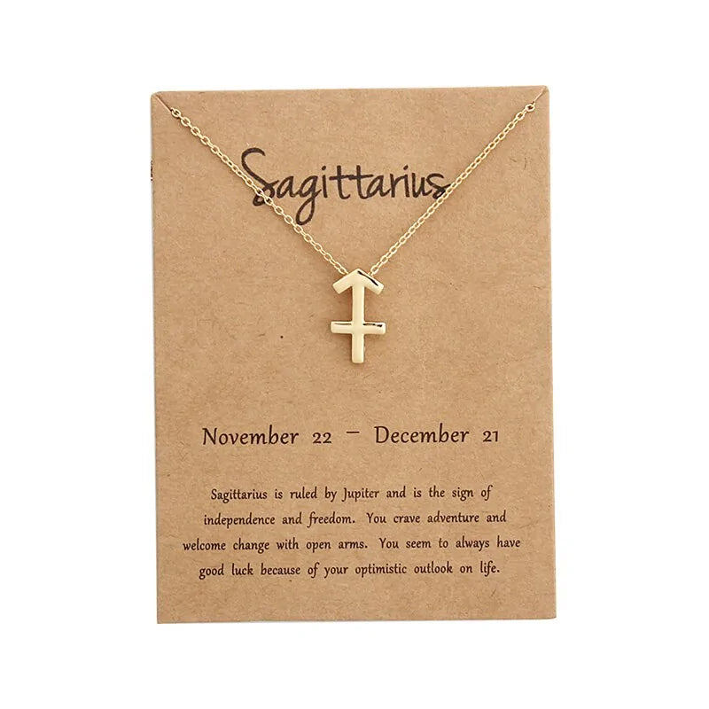 Zodiac Sign Pendant Necklace