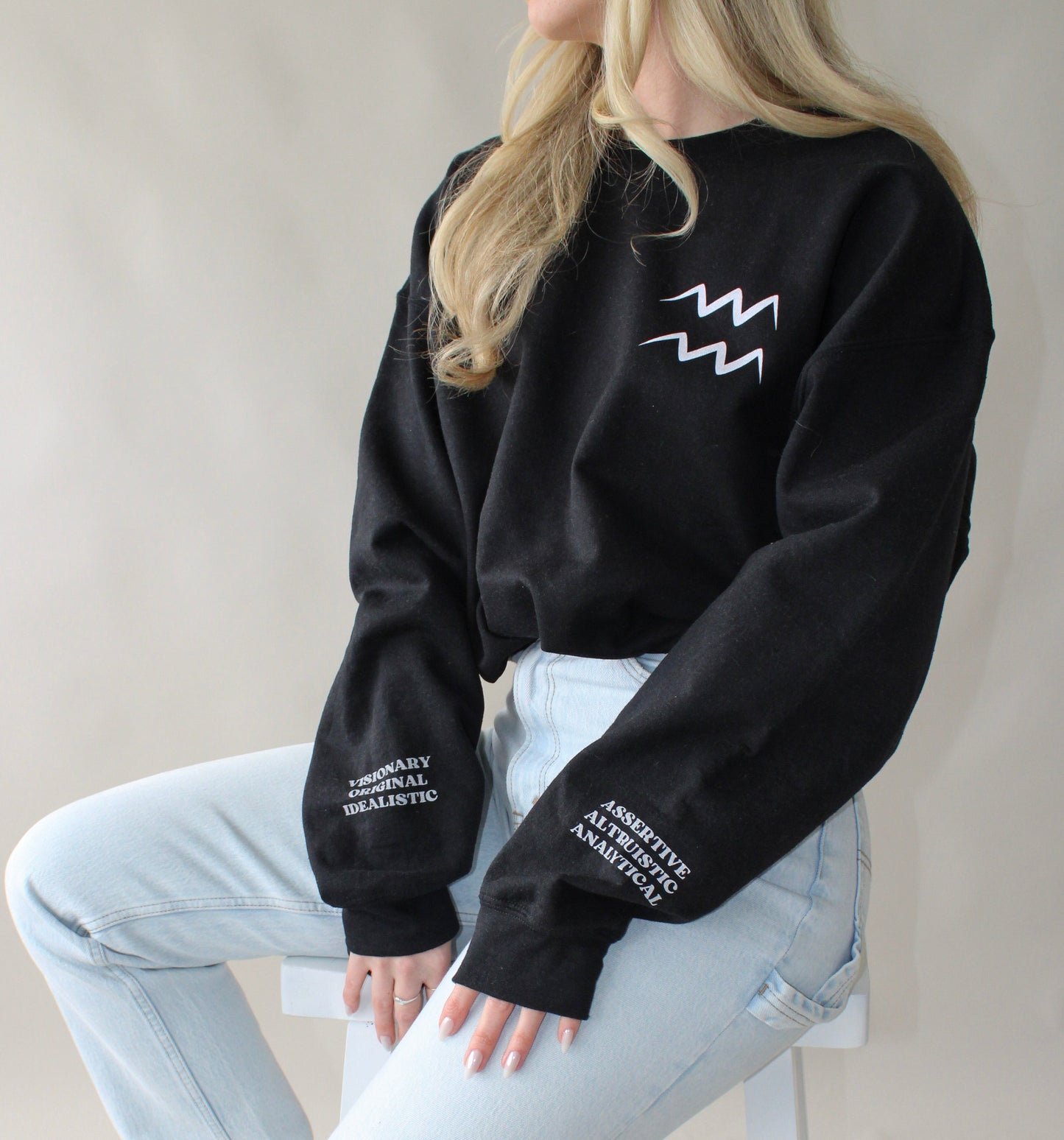 Aquarius Zodiac Astrology Crew Neck Sweatshirt