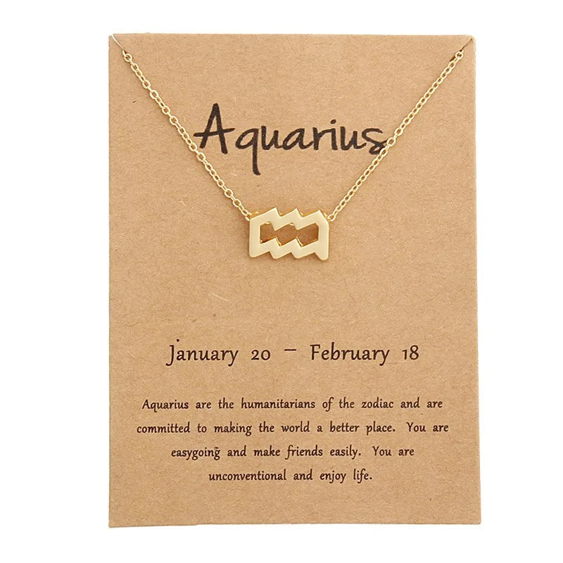 Zodiac Sign Pendant Necklace