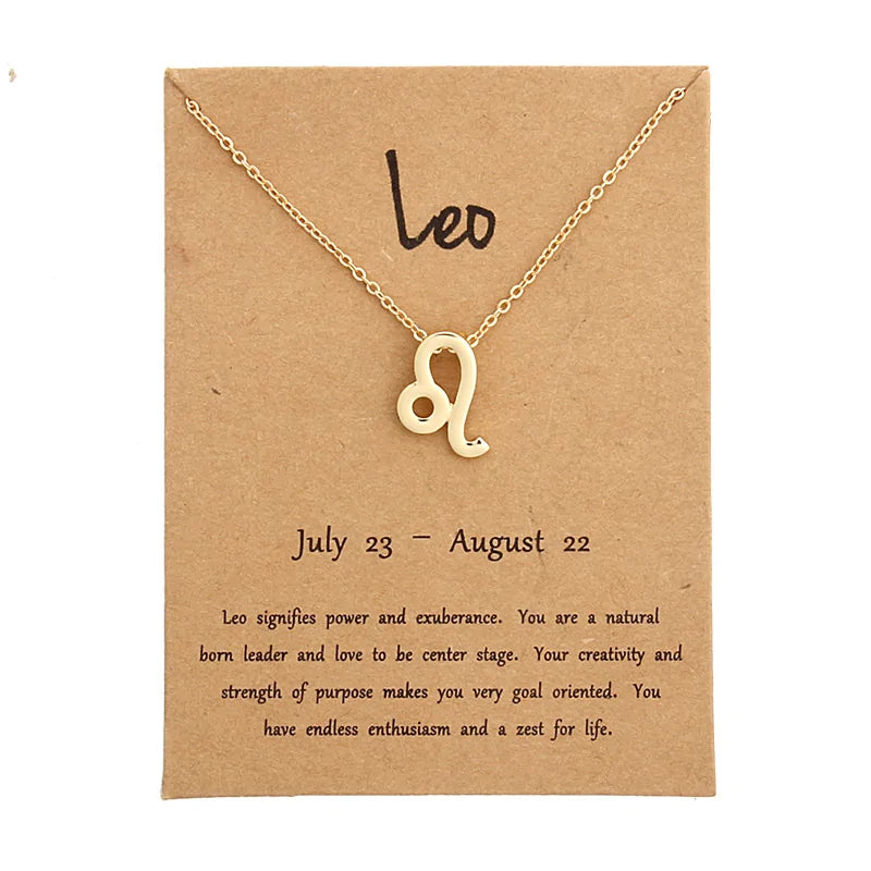 Zodiac Sign Pendant Necklace