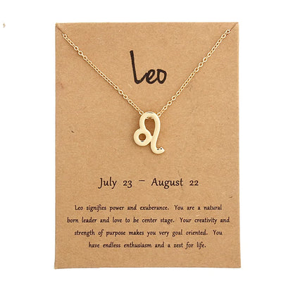 Zodiac Sign Pendant Necklace