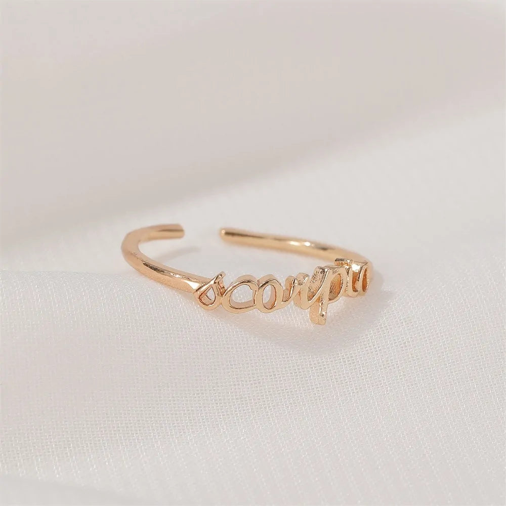 Zodiac Script Ring