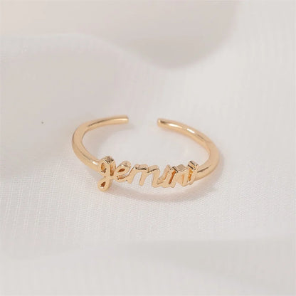 Zodiac Script Ring