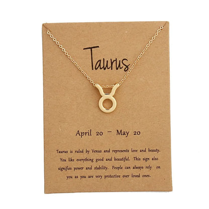 Zodiac Sign Pendant Necklace