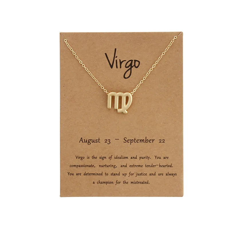 Zodiac Sign Pendant Necklace