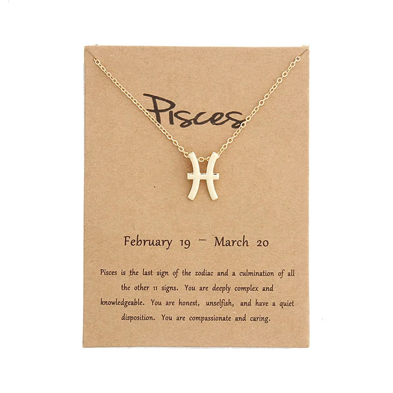 Zodiac Sign Pendant Necklace