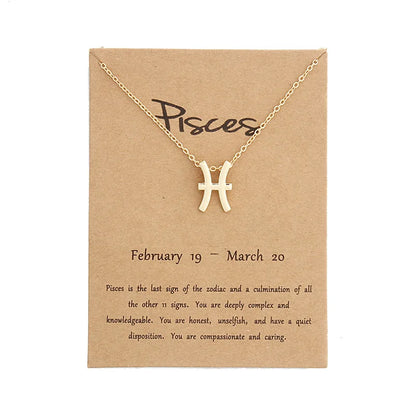 Zodiac Sign Pendant Necklace