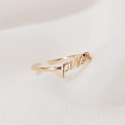 Zodiac Script Ring