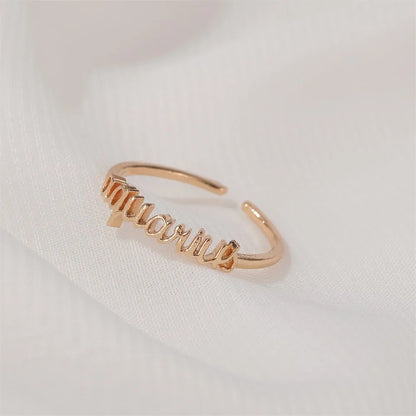 Zodiac Script Ring