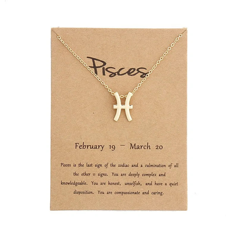 Zodiac Sign Pendant Necklace