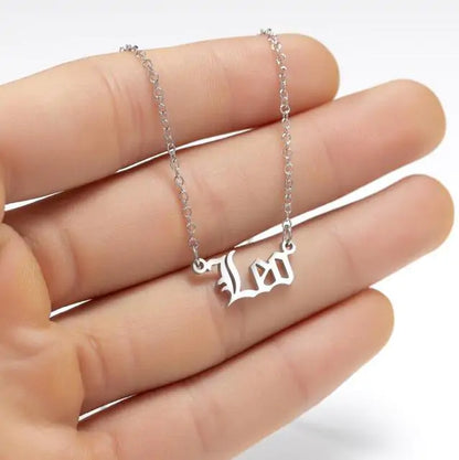 Zodiac Script Necklace