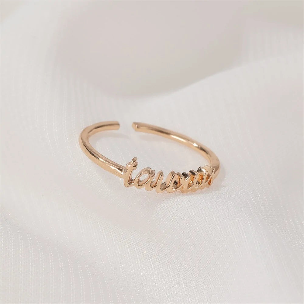 Zodiac Script Ring