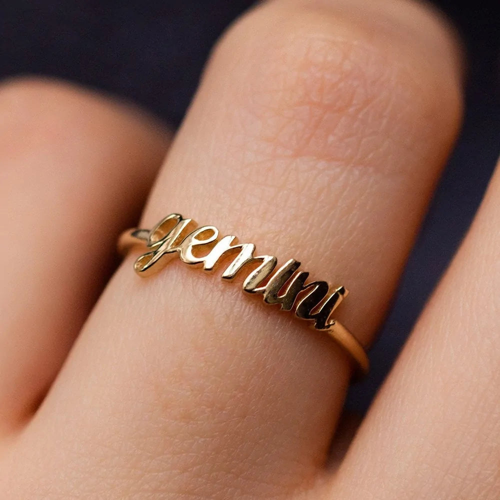 Zodiac Script Ring