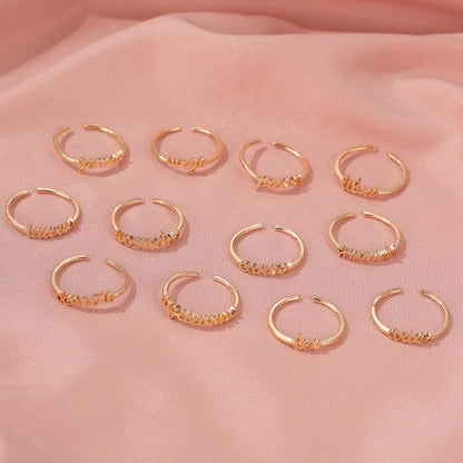 Zodiac Script Ring