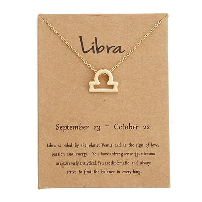 Zodiac Sign Pendant Necklace